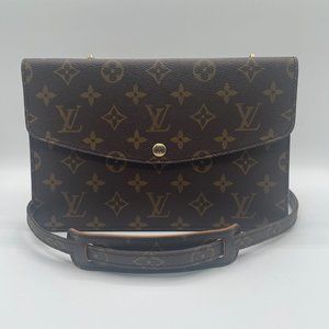 LOUIS VUITTON RARE POCHETTE DOUBLE RABAT CLUTCH CROSSBODY SHOULDER